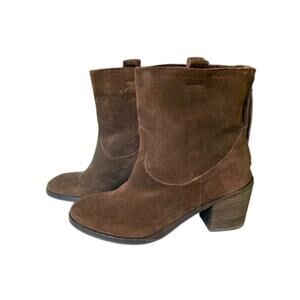 Sam Edelman FARRELL Suede Leather Ankle Boot Bootie Brown Size 8
